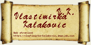 Vlastimirka Kalaković vizit kartica